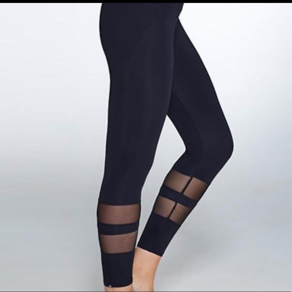 Onzie Pants - ONZIE Pure Barre Collaboration Racer Mesh Leggings